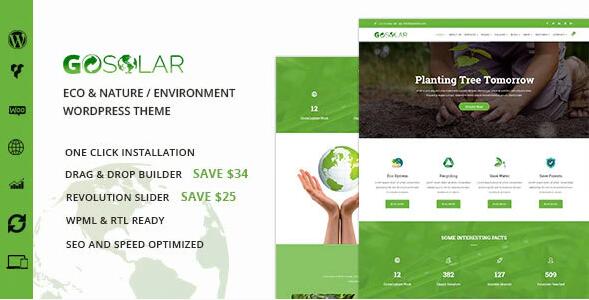 GoSolar v1.2.9 - WordPress生态环境与自然主题