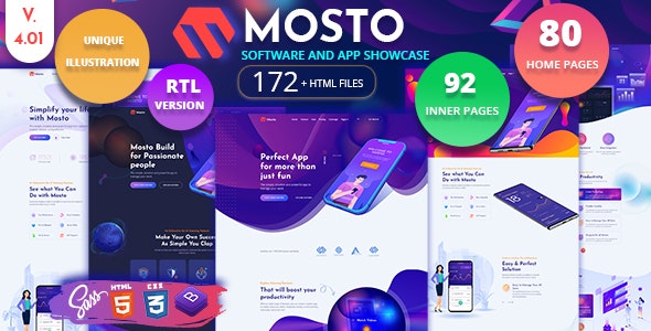 Mosto v4.3 –应用着陆页
