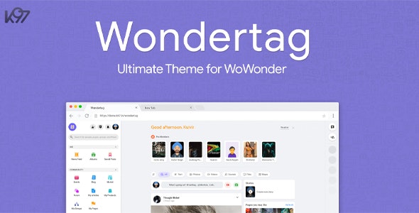 Wondertag v2.8.3 – WoWonder终极主题