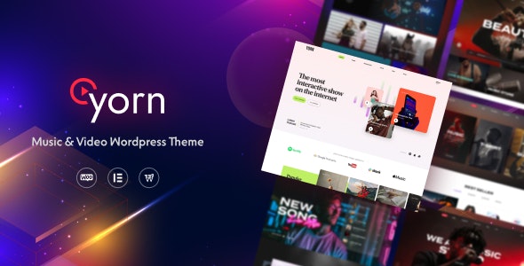 Yorn v1.0.0 – 音乐和视频 WordPress 主题
