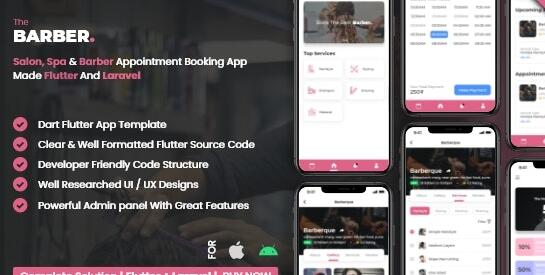 Salon Booking Management System With Mobile App using Flutter v2.2.0