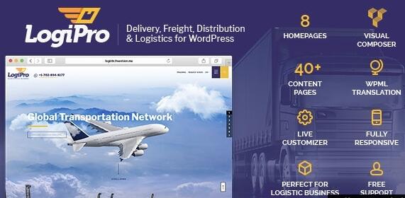 LogiPro v4.2  - 适用于 WordPress 4.2 的交付、货运、分销和物流