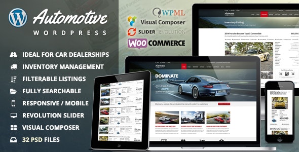 Automotive Car Dealership Business WordPress Theme v12.9.4