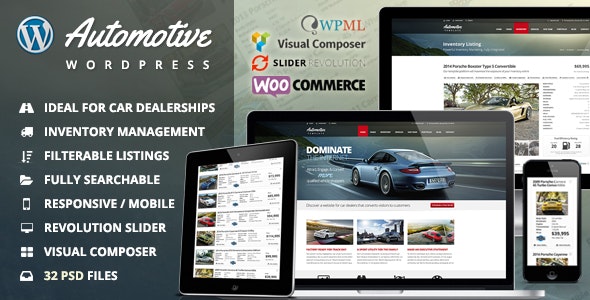 Automotive Car Dealership Business WordPress Theme v13.0