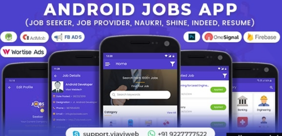 Android Jobs App (Job Seeker, Job Provider, Naukri, Shine, Indeed, Resume) v1.4