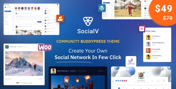 SocialV v2.0.1 - 社交网络和社区 BuddyPress 主题