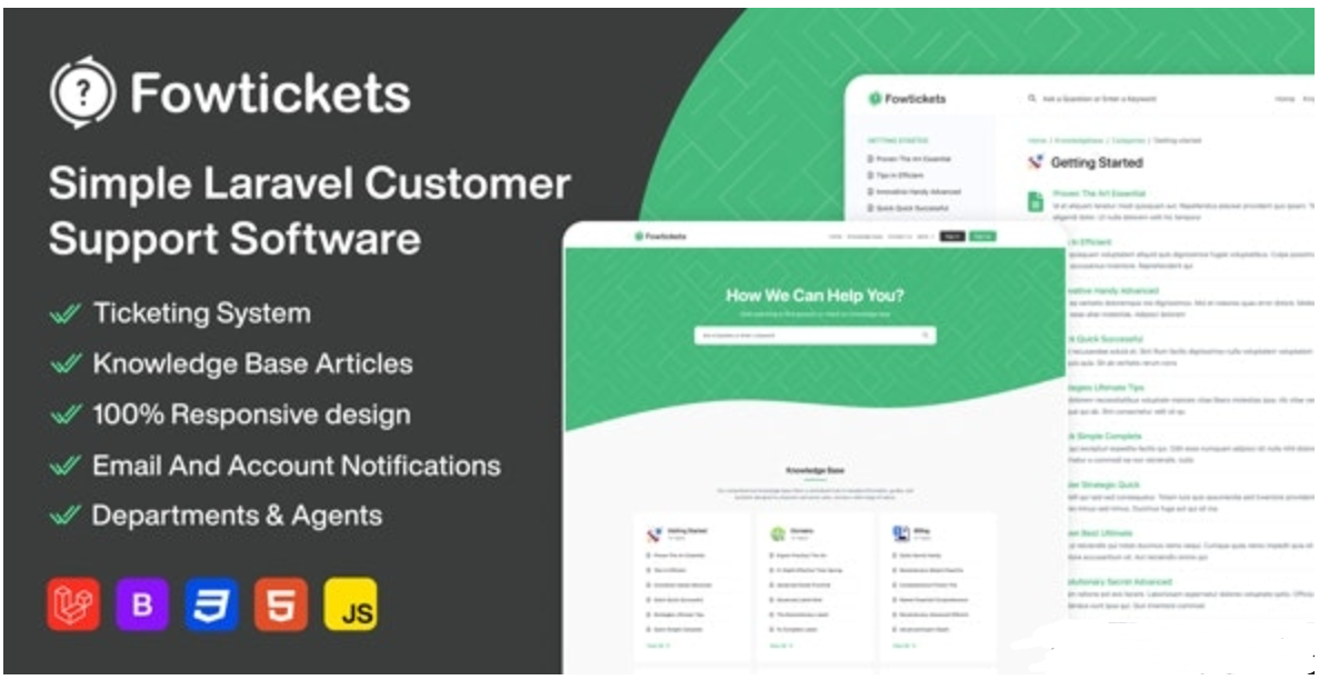 Fwtickets v2.0 - 高级 Laravel HelpDesk 和票务系统