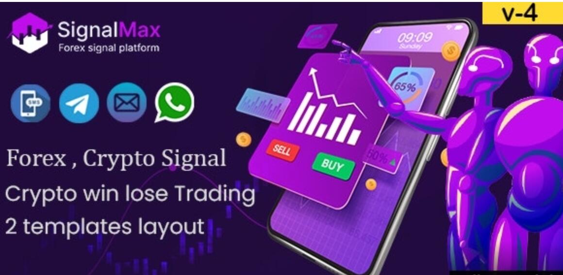 SignalMax v4.0 - Trading & Forex , Crypto Signal Notifier Subscription based Platform