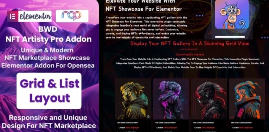 NFT Artisty Pro (OpenSea NFT Marketplace) 1.0