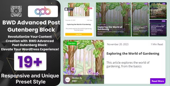 BWD Advanced Blog Post Block Plugin For Gutenberg v1.0