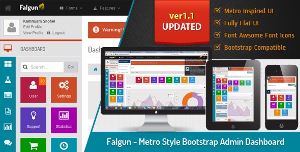 Falgun v1.1.0 - Metro Style Bootstrap Admin Dashboard