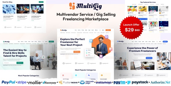 MultiGig v1.0  - Service / Gig Selling Freelancing Marketplace (Subscription Based)