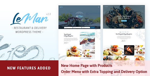 LeMar v2.1 - WordPress 海鲜餐厅主题