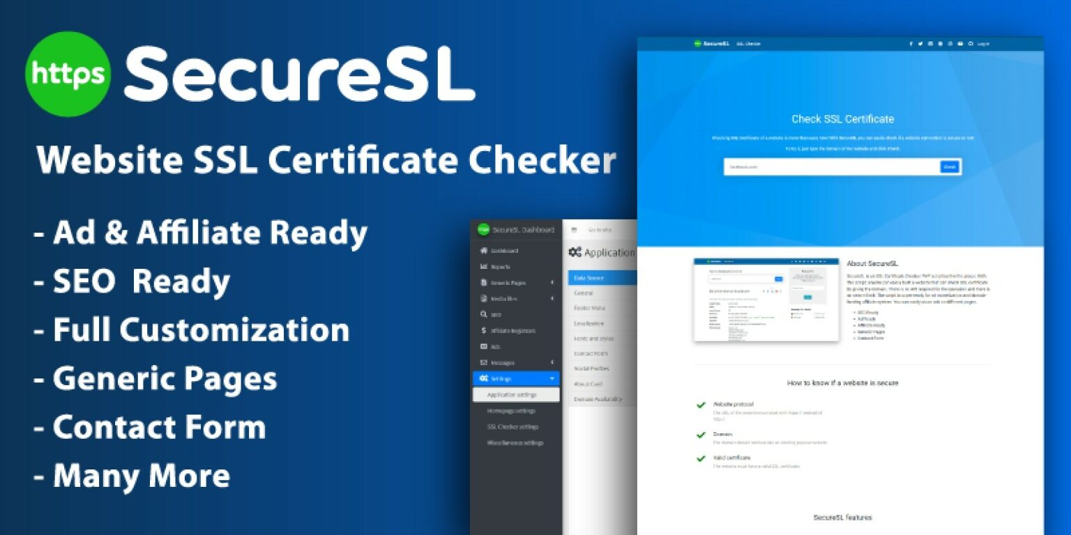 SecureSL v3.9 – 网站 SSL 证书检查器源码