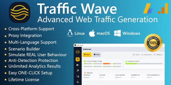 Traffic Wave v3.0.0 - Advanced Cross-Platform Web Traffic Generation