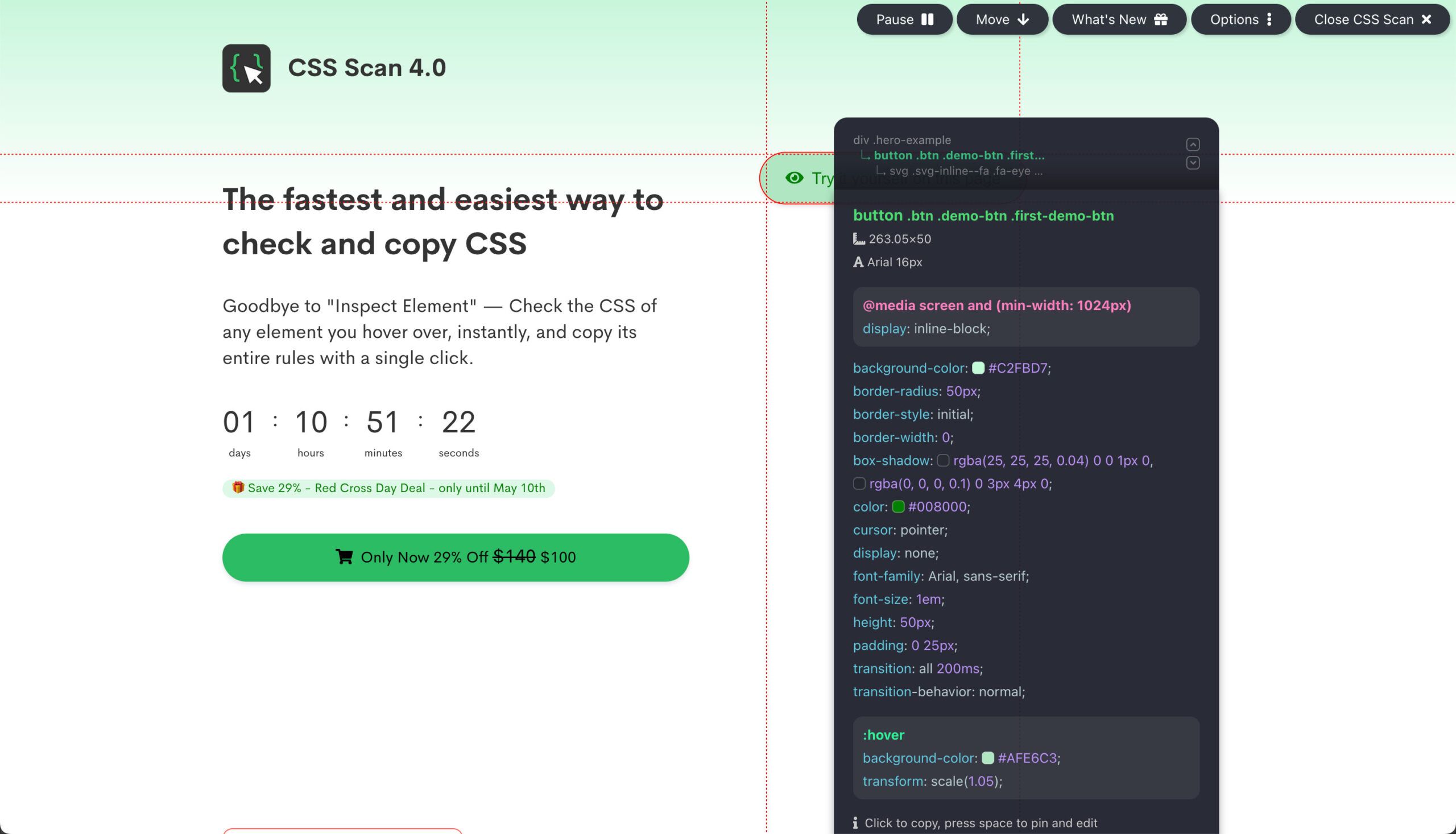 [CSS Scan] Visual CSS editor (chrome extention) v4.0.4