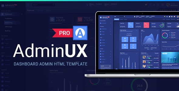 Adminux Pro v4 May 2021 -仪表板 Html Bootstrap 4、Angular 8、React、Laravel Starterkit