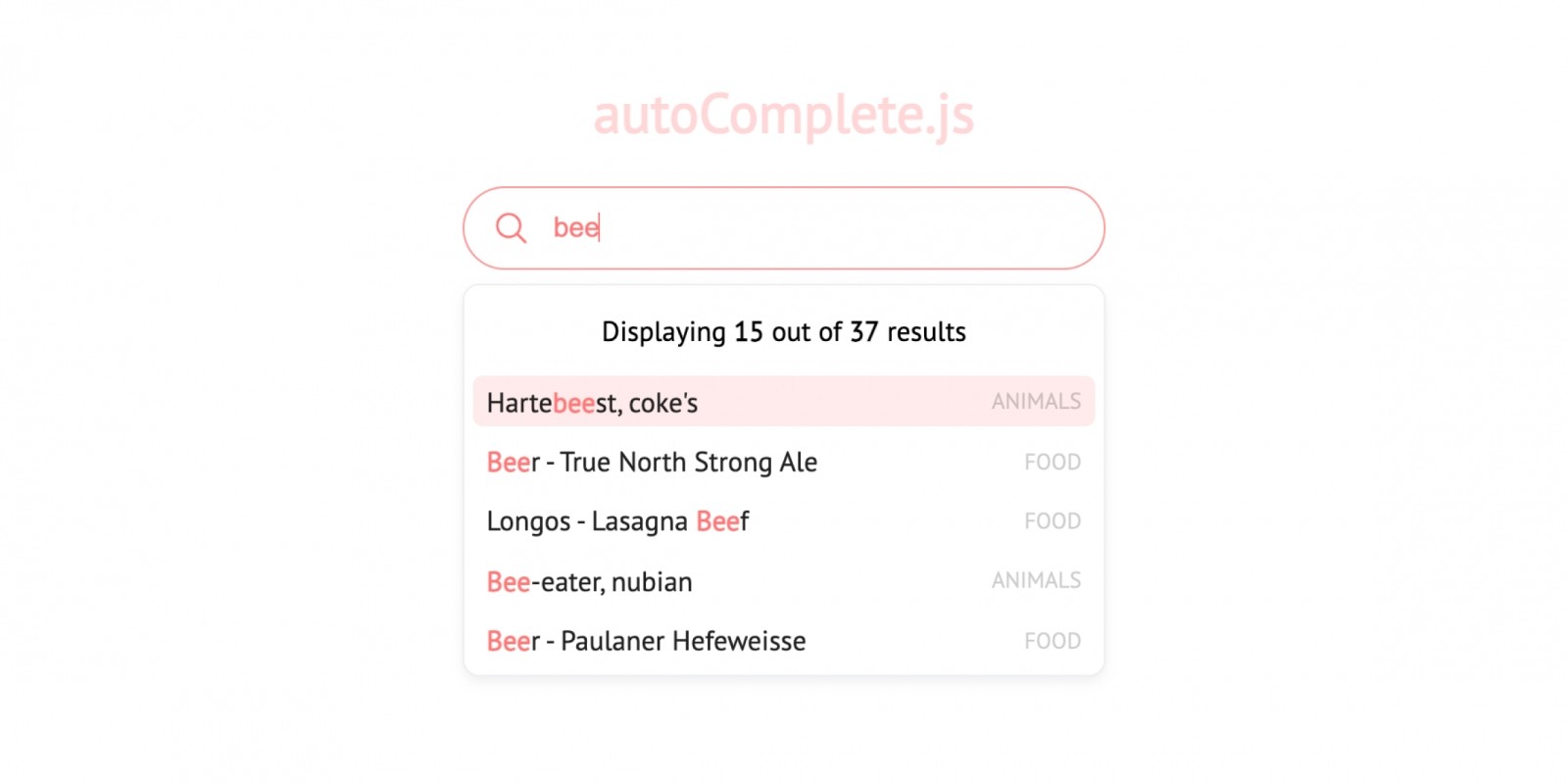 autoComplete.js v1.0 - AutoComplete Library JavaScript