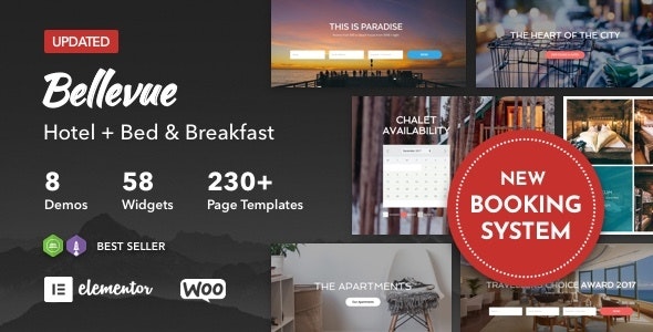 Bellevue v3.5.9（已汉化） –旅馆+含早民宿预订日历主题