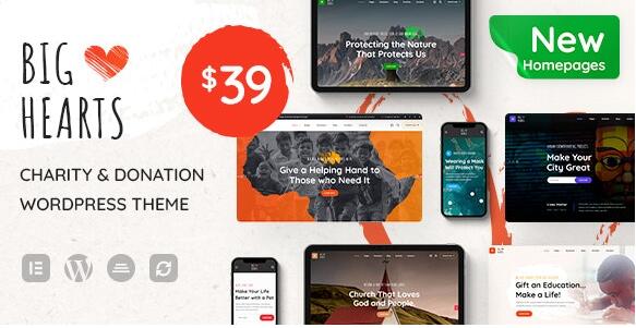 BigHearts v1.2.0 – WordPress慈善与捐赠主题