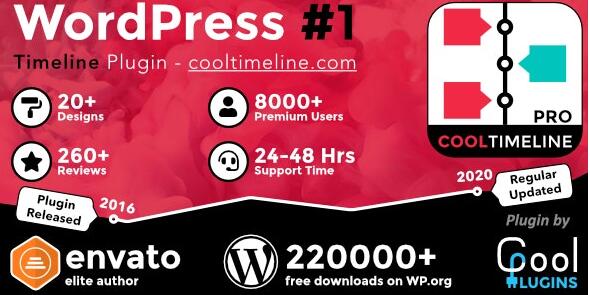 Cool Timeline Pro v4.2（已汉化） – WordPress时间轴插件