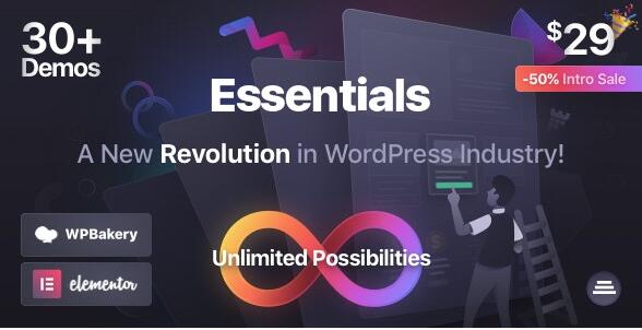 Essentials v2.1.8破解版 – WordPress多用途主题