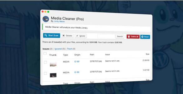 Media Cleaner Pro v6.3.2破解版（已汉化）– WordPress媒体库无用文件清理插件