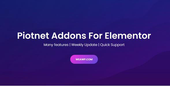 Piotnet Addons Pro For Elementor Pro v7.1.60（已汉化）