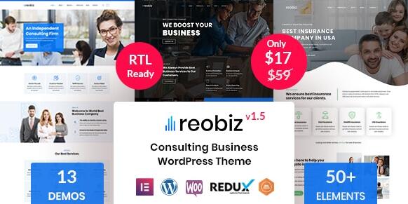 Reobiz v4.8.1（已汉化） – WordPress商务咨询主题