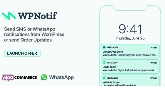 WPNotif v3.0.2（已汉化） – WordPress 短信和WhatsApp通知插件