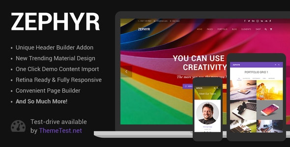 Zephyr v8.35.2 – WordPress 材料设计主题