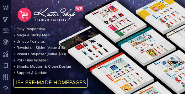 KuteShop v4.0.6（已汉化） – 多用途 WooCommerce 主题