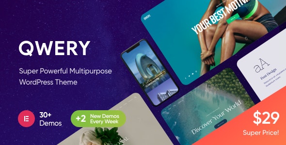 Qwery v1.4.0破解版–WordPress响应式多功能主题