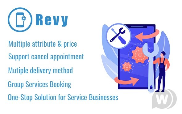 Revy v1.9（已汉化） – 用于维修和维护业务的 WordPress 预订系统