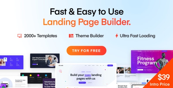 Landio v1.3.0（已汉化） – 多用途登陆页面 WordPress 主题