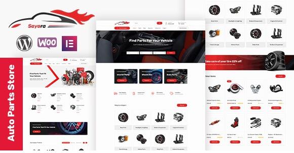 Sayara v1.1.9破解版（已汉化） – 汽车配件商店WooCommerce WordPress主题
