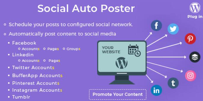 Social Auto Poster v4.1.6（已汉化）- WordPress自动发布内容到社交网络