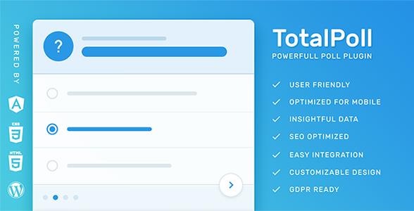 TotalPoll Pro v4.8.3免激活版（已汉化） – WordPress调查问卷模板插件