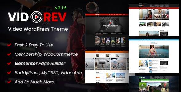 VidoRev v2.9.9.9.9.2 破解版（已汉化） – WordPress视频主题