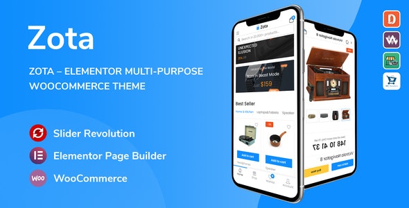 Zota v1.0.10 – Elementor多功能WooCommerce主题