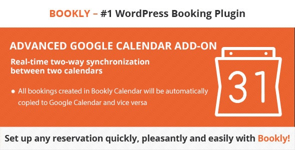Bookly Advanced Google Calendar (Add-on) v2.8