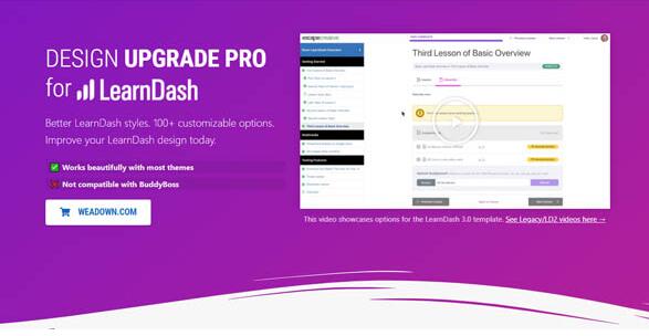 Design Upgrade Pro for LearnDash v2.19破解版 –  LearnDash 设计