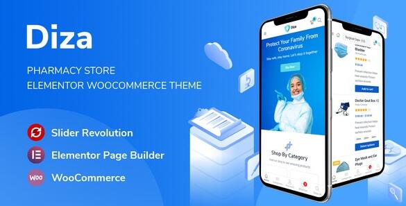 Diza v1.1.14 –药店Elementor WooCommerce主题