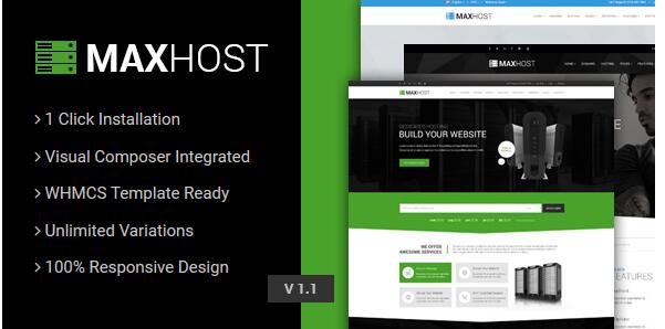 MaxHost v8.3.0 –虚拟主机，WHMCS和公司业务WordPress主题
