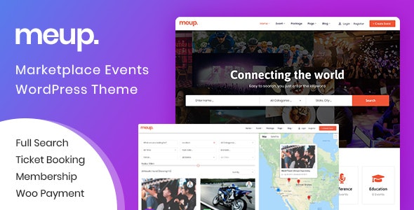 Meup v1.9.5 – WordPress市场活动主题