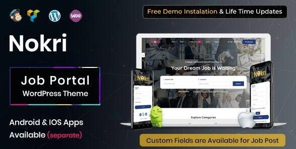 Nokri v1.4.6破解版 – Job Board WordPress主题