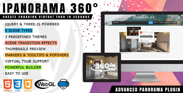 iPanorama 360° v1.6.23 – WordPress虚拟漫游插件