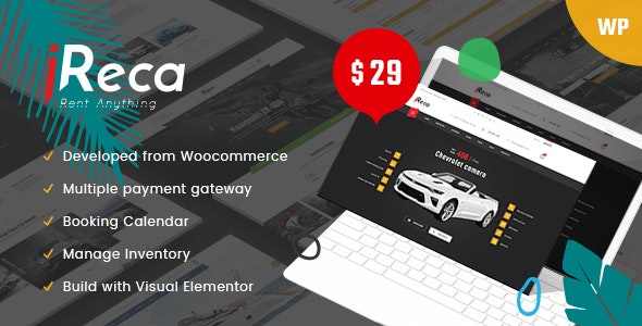 ireca v1.4.5 – WordPress设备租赁主题