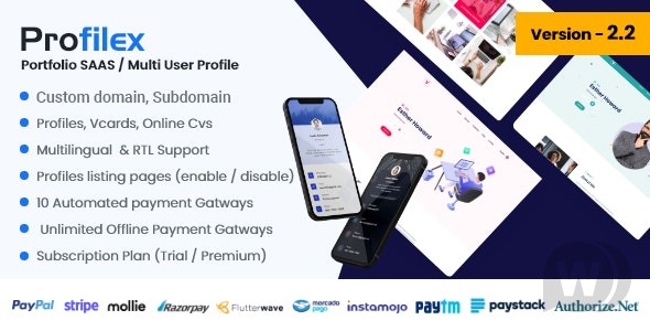 Profilex v3.0 – Portfolio Builder SAAS / 多用户配置文件（多租户）