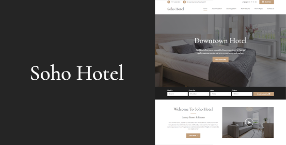 Soho Hotel v4.0.7 – 响应式酒店预订 WP 主题